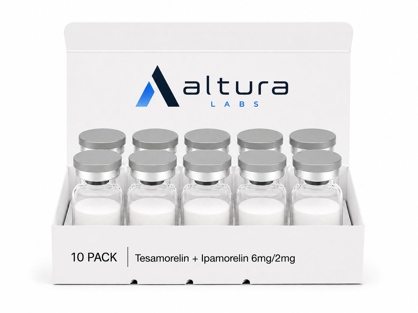 Tesamorelin + Ipamorelin (10) vials 6mg/2mg-8.5mg/8.5mg