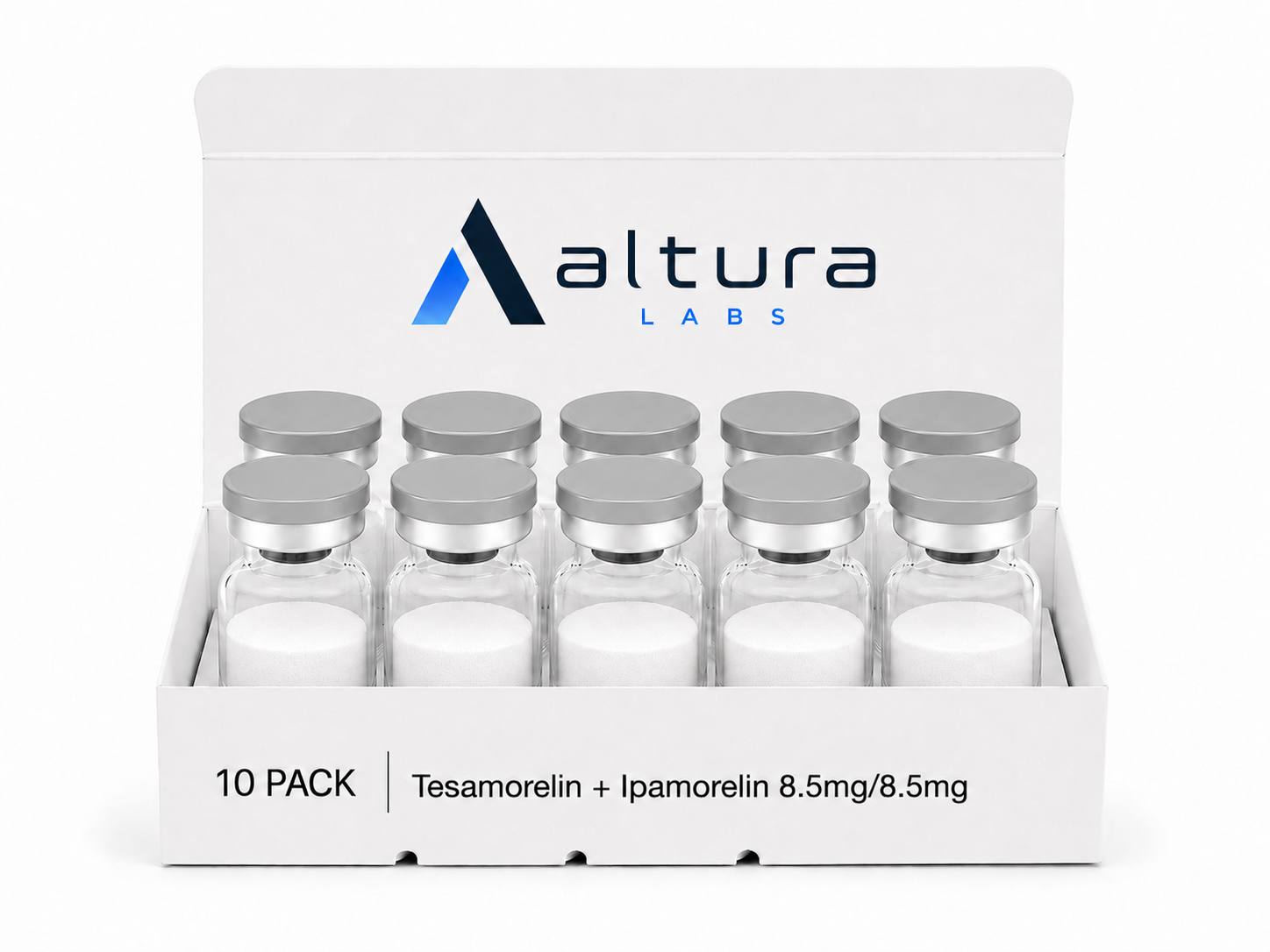 Tesamorelin + Ipamorelin (10) vials 6mg/2mg-8.5mg/8.5mg